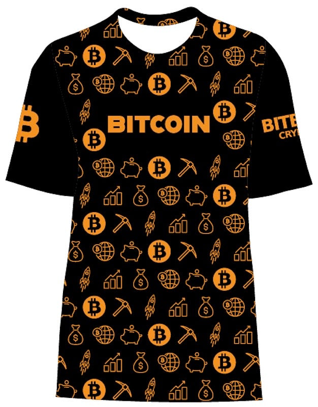 Bitcoin Jersey - Orange on Black