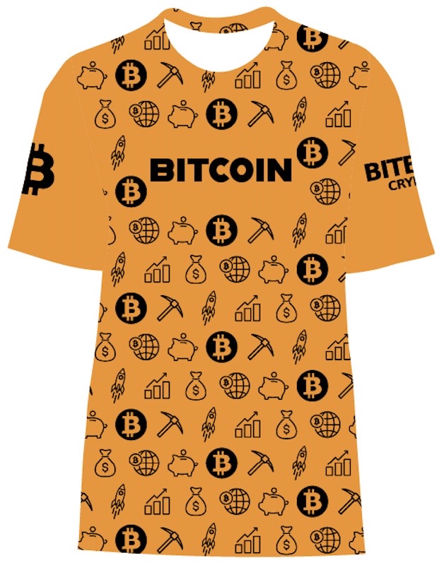 Bitcoin Jersey - Black on Orange