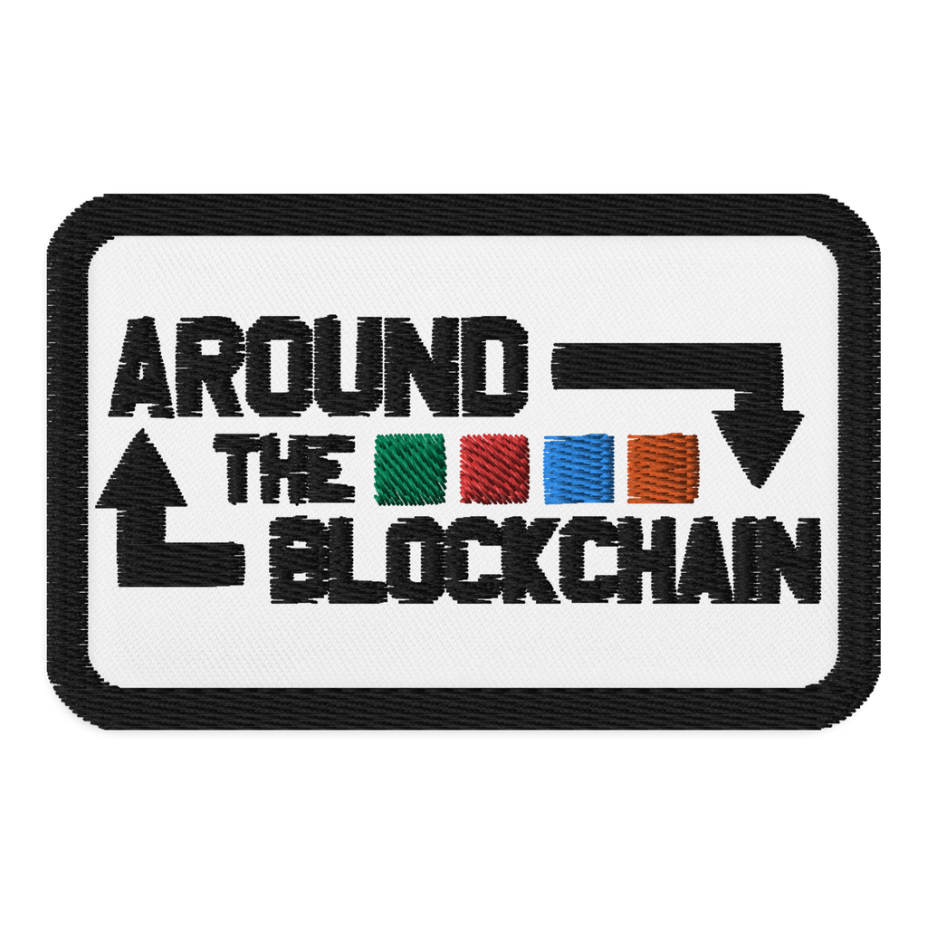 Around The Blockchain Embroidered Patches
