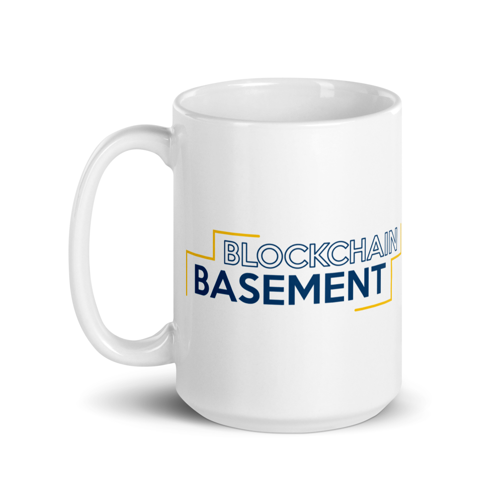 Blockchain Basement Flat White Mug